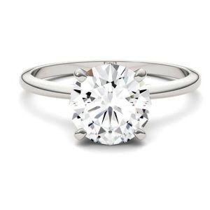 1.90ct Moissanite Solitaire Ring in 14k White Gold